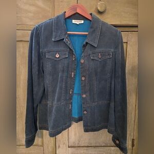 Cynthia Rowley Women's Dark Teal Denim Jacket